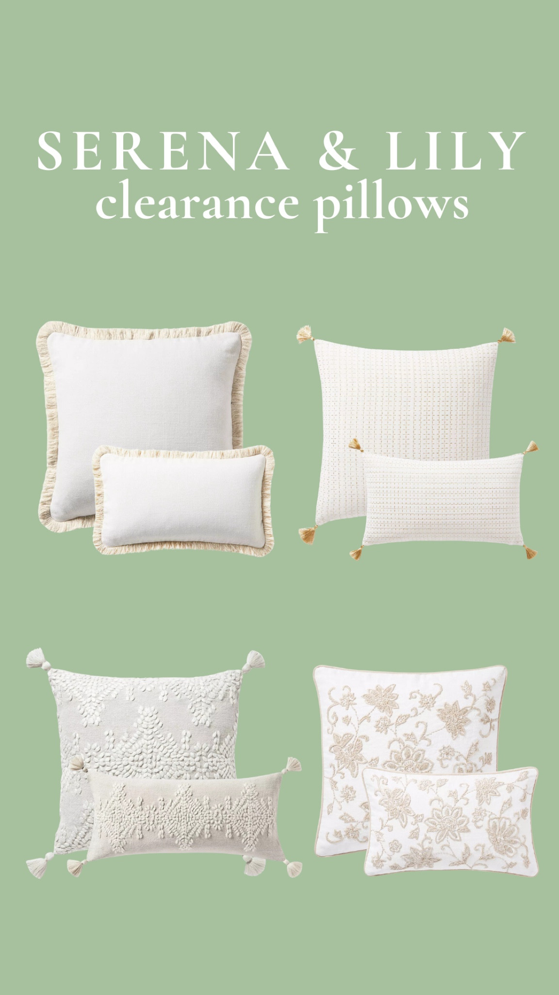 #serenaandlily #coastal #pillow #easydecor #clearance #throwpillows #decorinspo #homedecor


#LTKHome #LTKStyleTip #LTKSaleAlert