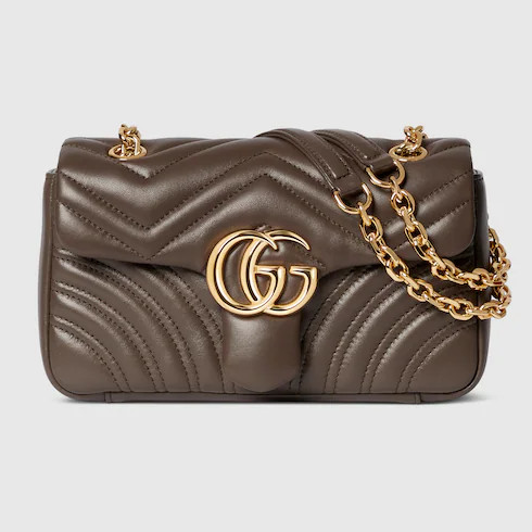 GUCCI GG Marmont Small Shoulder Bag, Brown, Leather | Gucci (US)