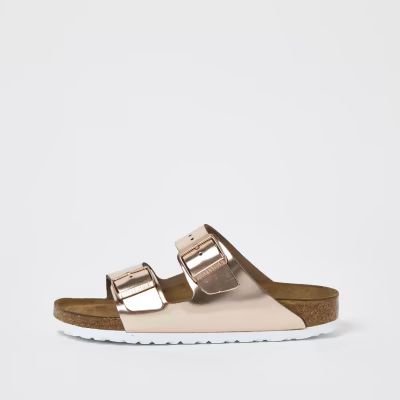 Birkenstock rose gold Arizona sandal | River Island (UK & IE)