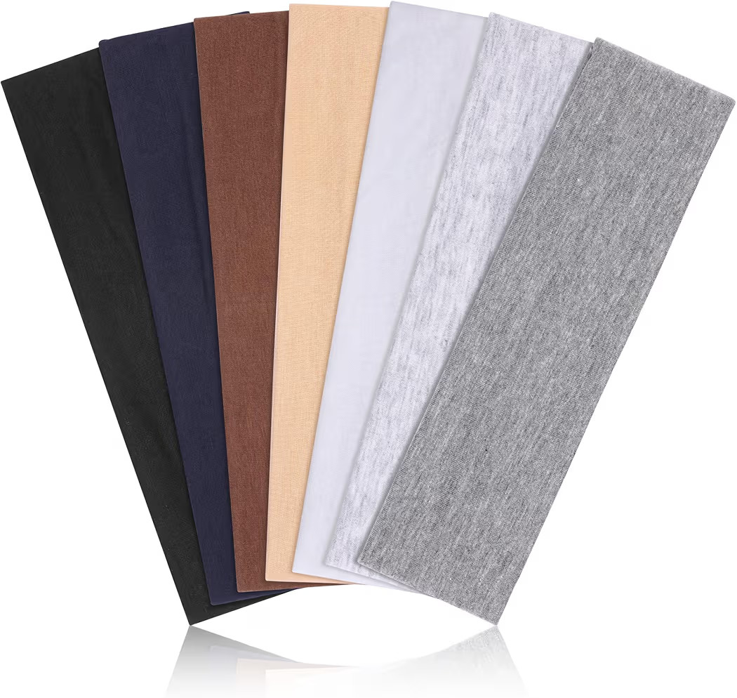 Headbands for Women, Stretchy Non Slip Soft Cotton Cloth Hair Bands for Sports, Workout, Yoga and... | Amazon (US)