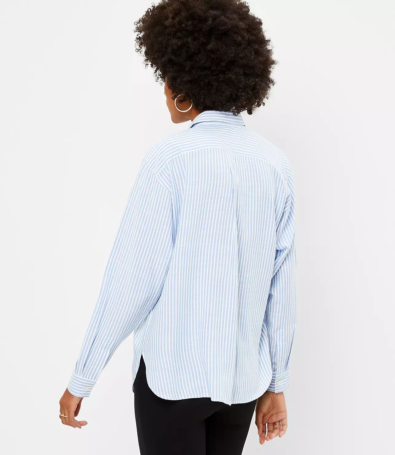 Striped Relaxed Shirt | LOFT
