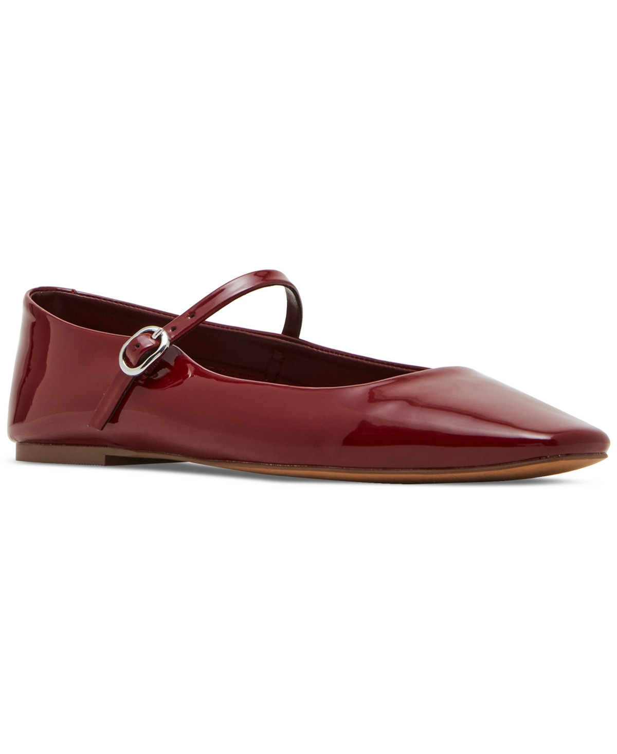 Steve Madden Women's Maple Mary Jane Flats - Wine Patent | Macy's
