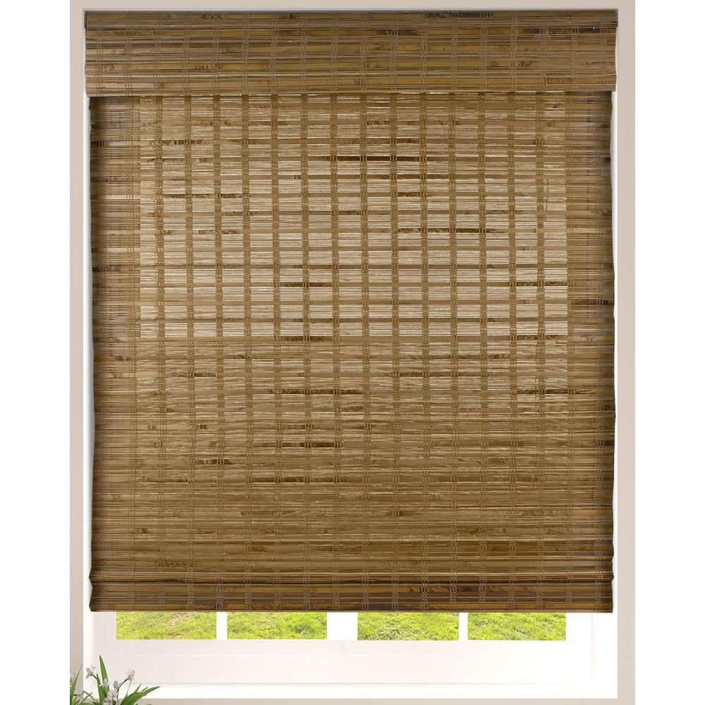 Arlo Blinds Dali Native Cordless Light Filtering Bamboo Woven Roman Shade 30 in.W x 60 in. L (Actual | The Home Depot
