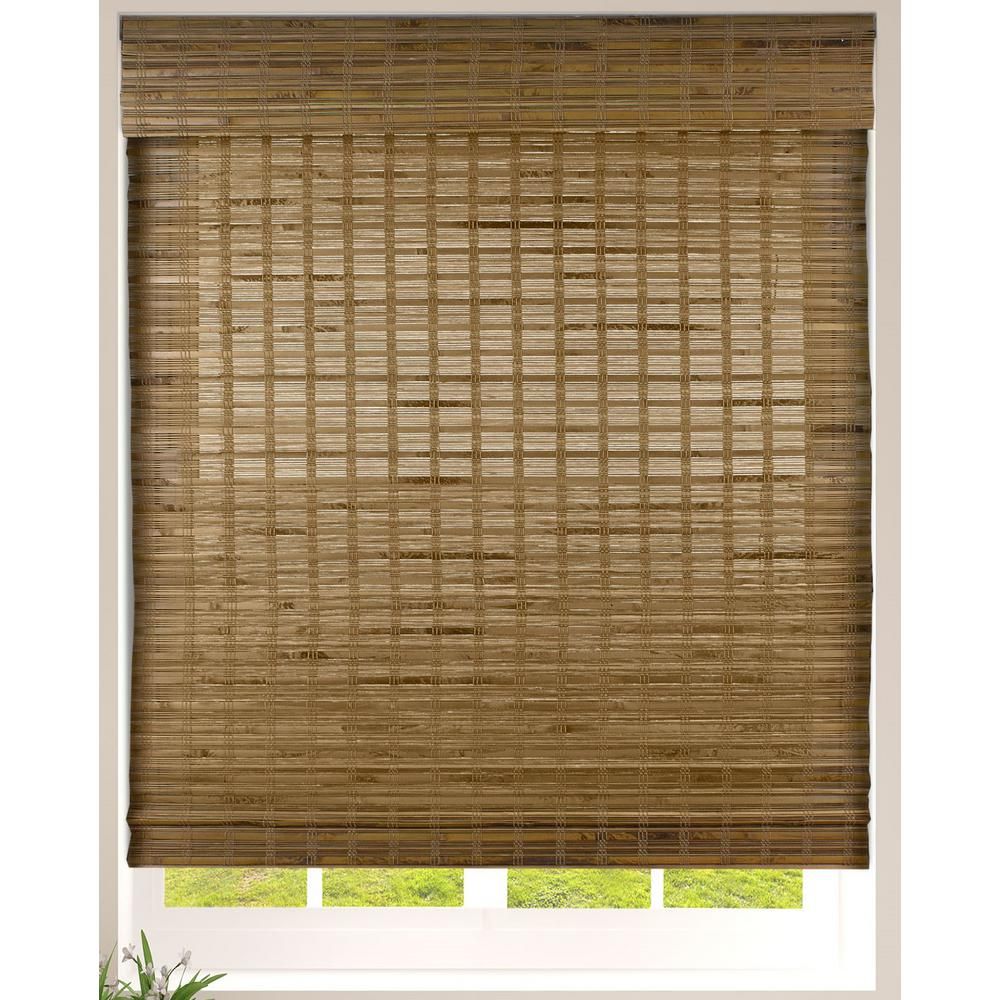 Arlo Blinds Dali Native Cordless Light Filtering Bamboo Woven Roman Shade 30 in.W x 60 in. L (Actual | The Home Depot