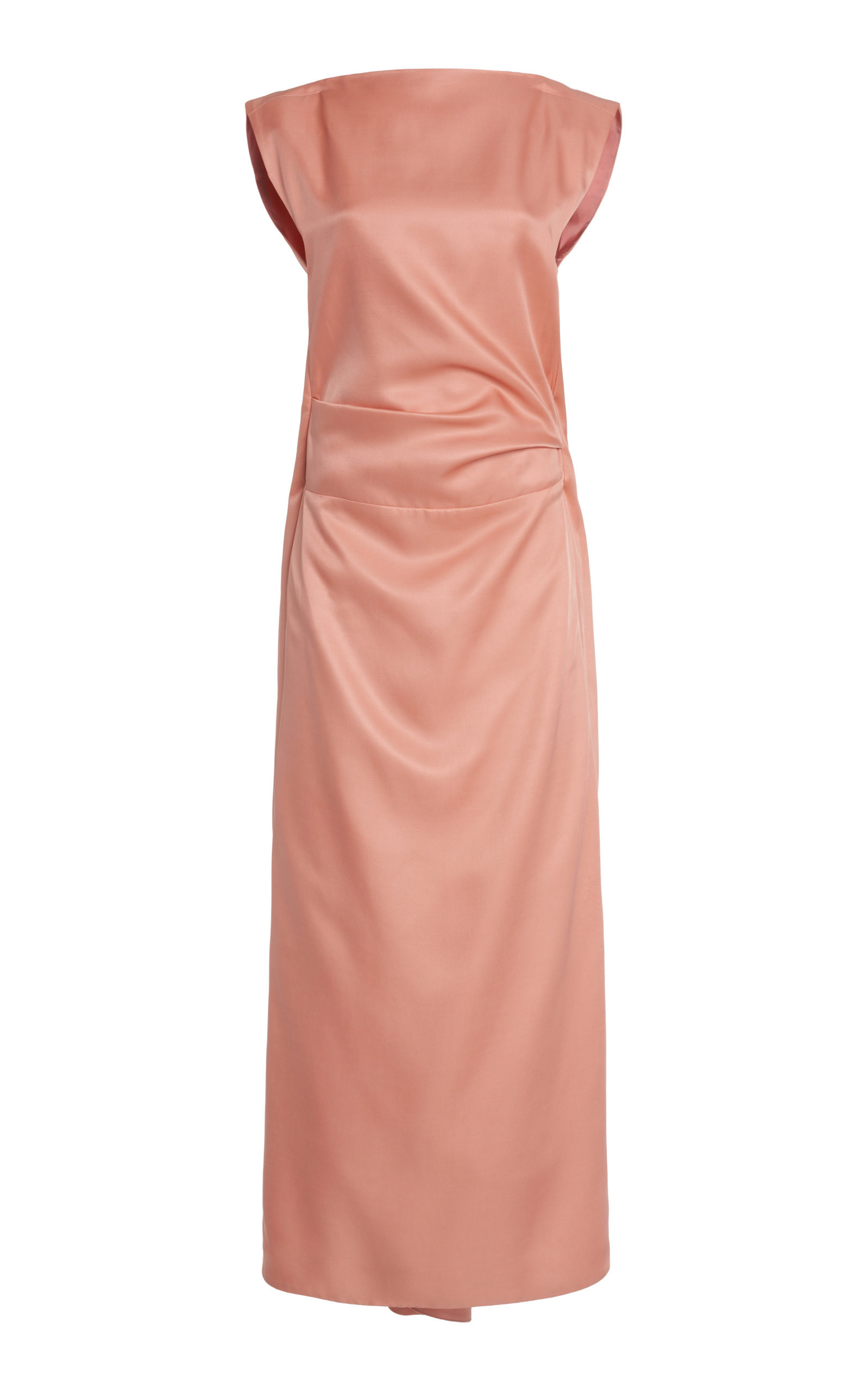 Draped Satin Midi Dress | Moda Operandi (Global)