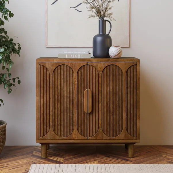 Khari 2 Door Small Sideboard, Mango Wood | Dunelm