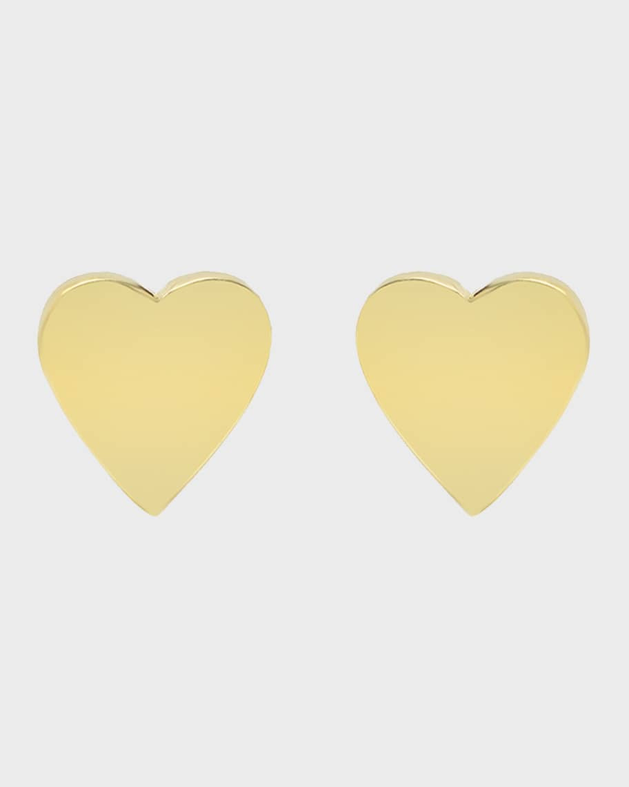Jennifer Meyer 18k Plain Heart Stud Earrings | Neiman Marcus
