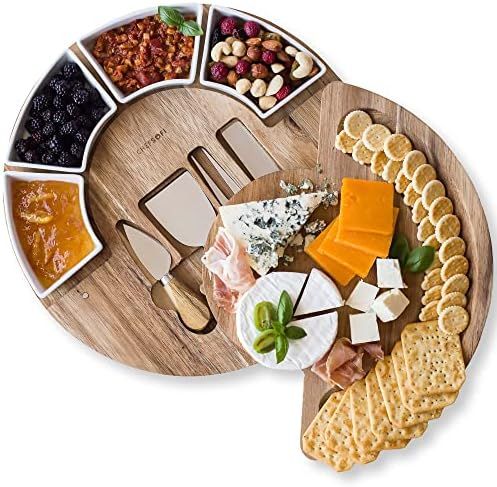 Cheese Board Set - Charcuterie Board Set and Cheese Serving Platter - Made from Acacia Wood - US ... | Amazon (US)