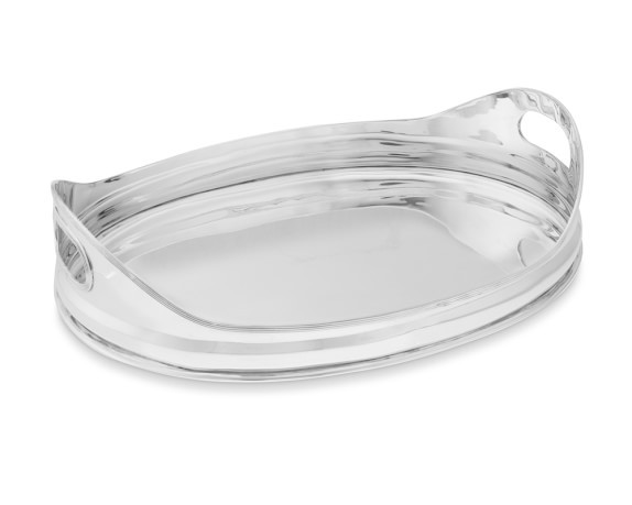 Presidio Silver Plated Oval Tea Tray | Williams-Sonoma