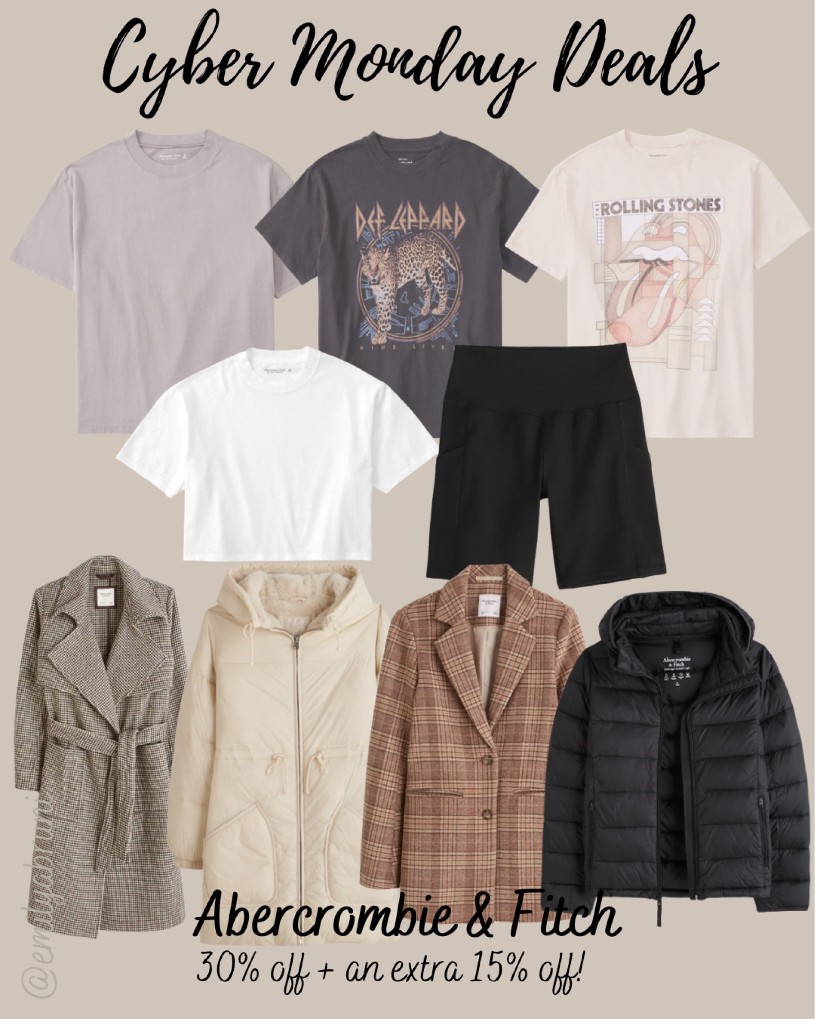 Abercrombie & Fitch cyber Monday sale! 30% off sitewide plus an extra 15% off these select styles! 

#LTKHoliday #LTKsalealert #LTKCyberweek