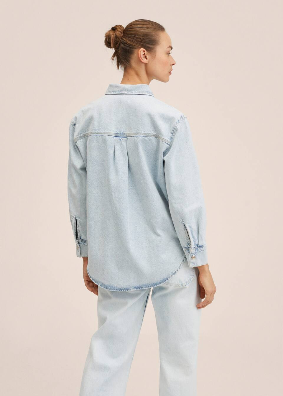 Oversized denim overshirt | MANGO (US)