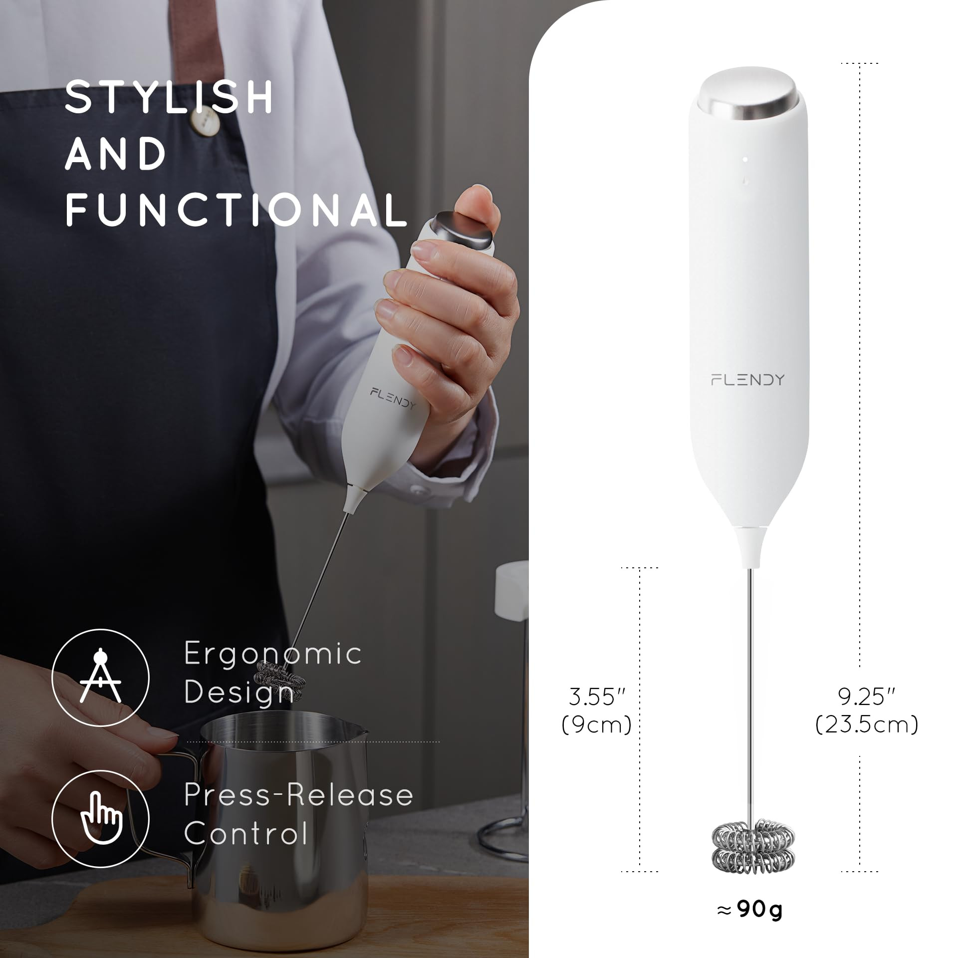 Rechargeable Milk Frother Handheld, Coffee Frother Handheld with USB-C Charging Stand, Electric D... | Amazon (US)