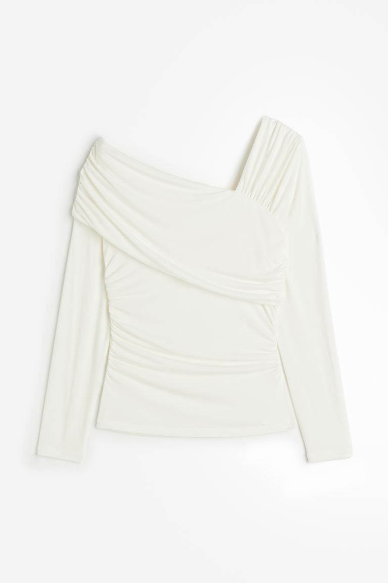 Top met asymmetrische hals | H&M (DE, AT, CH, DK, NL, NO, FI)