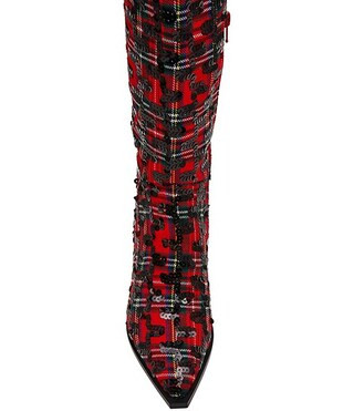 Pamella Plaid Boucle Tall Boots | Dillard's