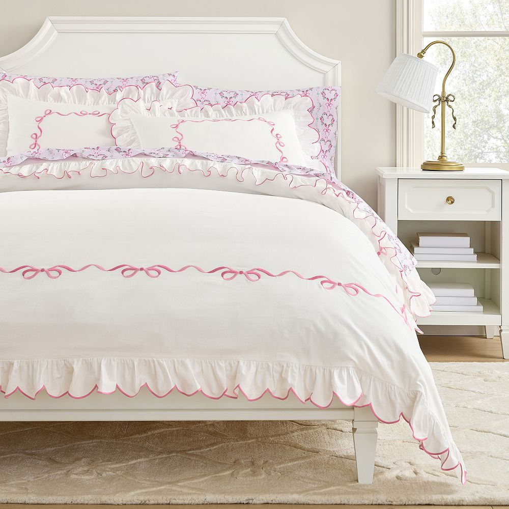 LoveShackFancy Bows Border Sham | Pottery Barn Teen