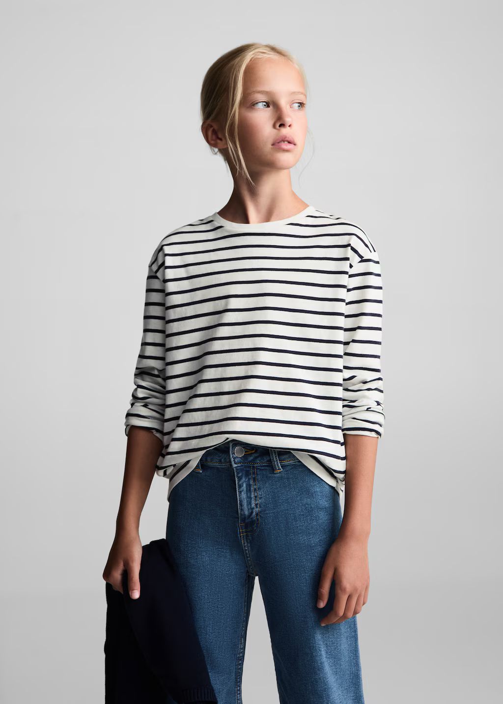 Striped cotton T-shirt - Kids | MANGO USA | MANGO (US)