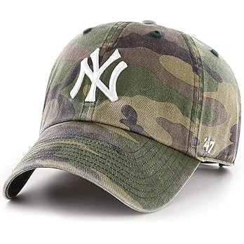 '47 New York Yankees Clean Up Hat Cap Army Camo/White | Amazon (US)