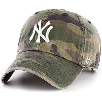 '47 New York Yankees Clean Up Hat Cap Army Camo/White | Amazon (US)