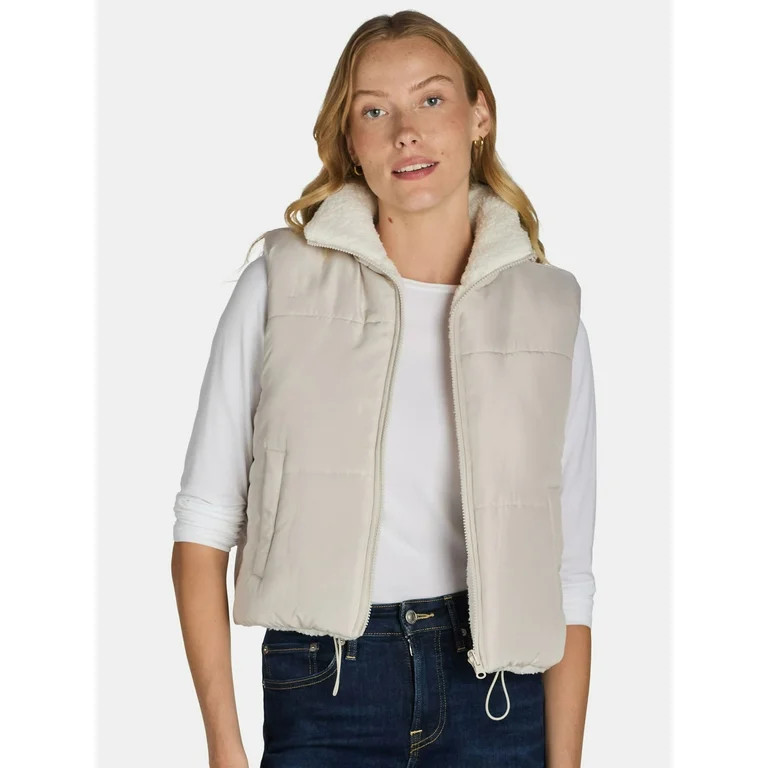 No Boundaries Reversible Vest, Women's | Walmart (US)