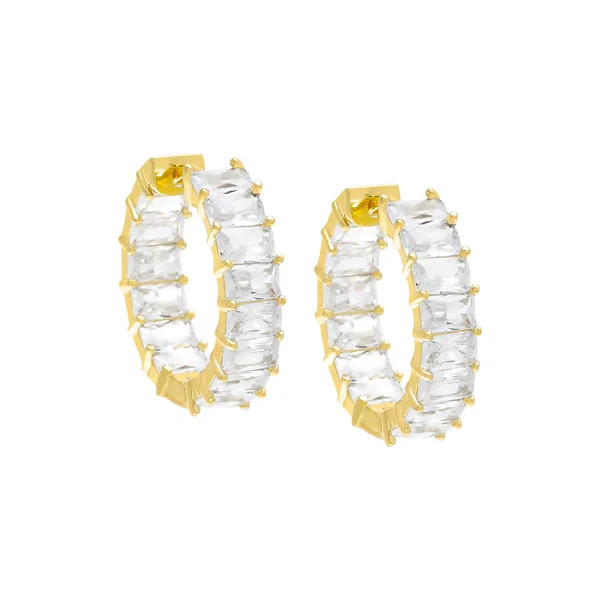 Baguette Hoop Earring | Adina Eden