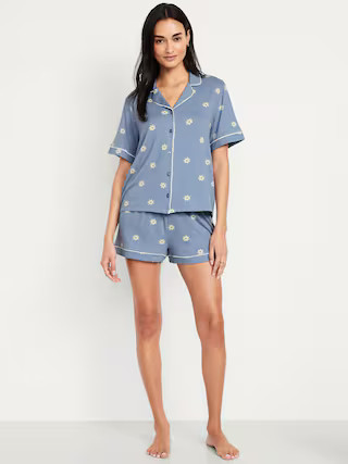 Knit Jersey Pajama Short Set | Old Navy (US)