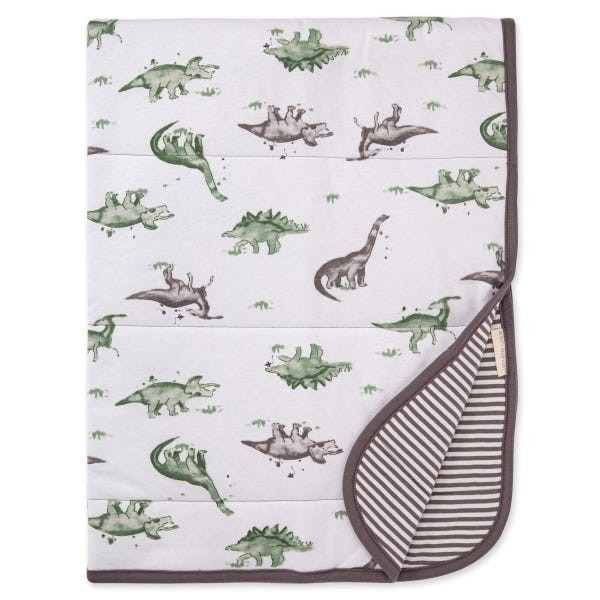 Happy Herbivores Organic Cotton Reversible Soft Baby Blanket | Burts Bees Baby