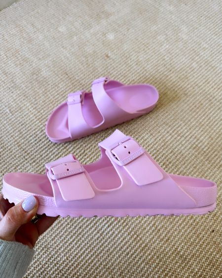 Birkenstock Arizona sandal slide in color ‘Eva Pink’ // pool // spring break // summer // lake // casual // athleisure 

#LTKtravel #LTKSeasonal #LTKshoecrush