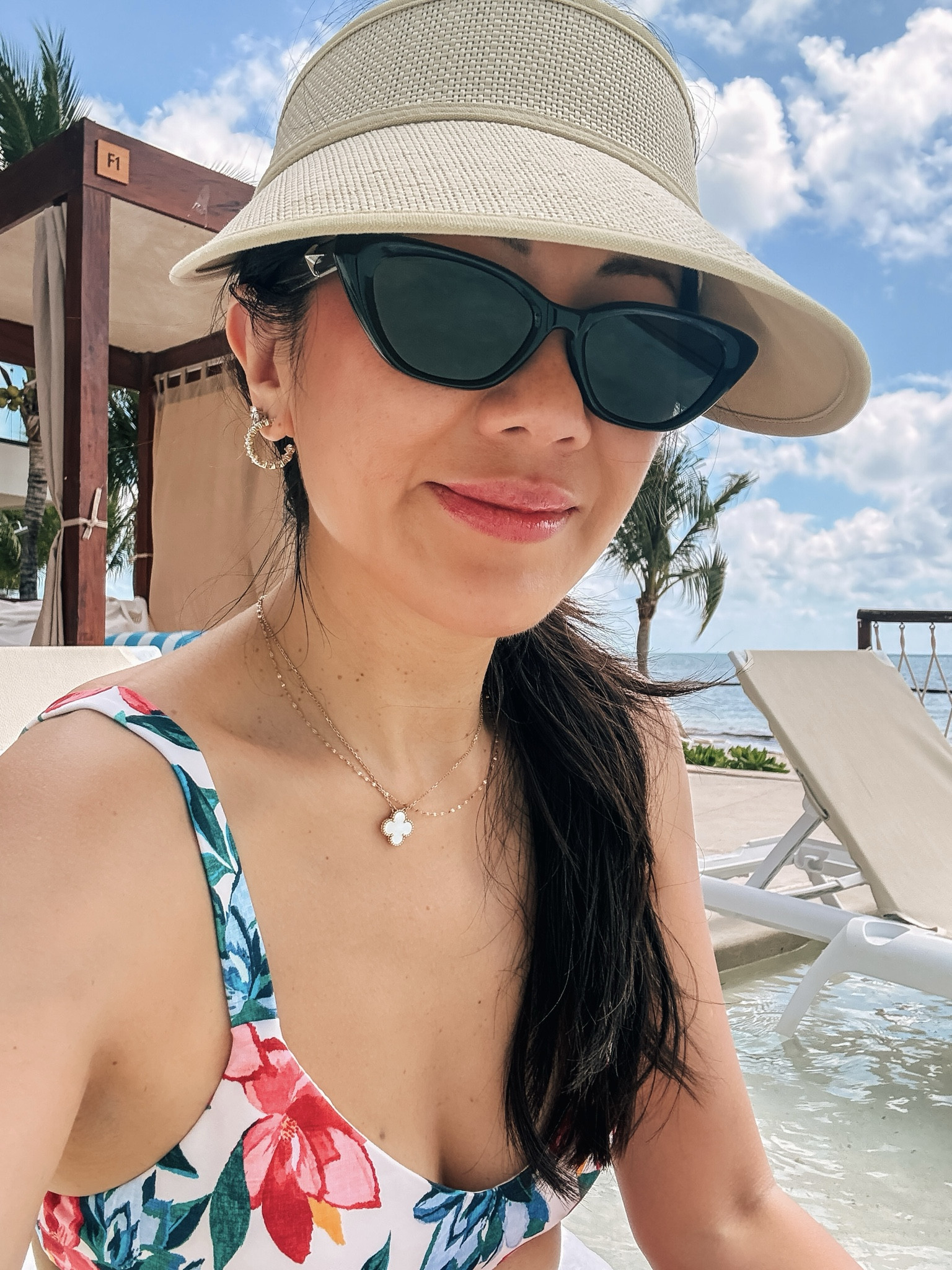 This visor protects from the sun and is easy to pack in your luggage 
Also the high waisted bikini and top is perfect for moms!

#LTKPetite #LTKOver40 #LTKActive