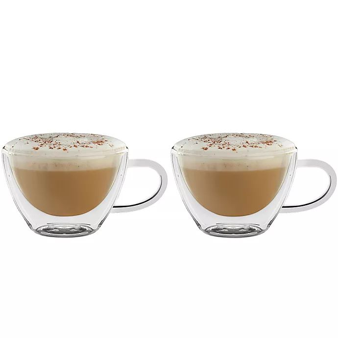 Luigi Bormioli Thermic Borosilicate Double-Wall Glass Cappuccino Mugs (Set of 2) | Bed Bath & Beyond