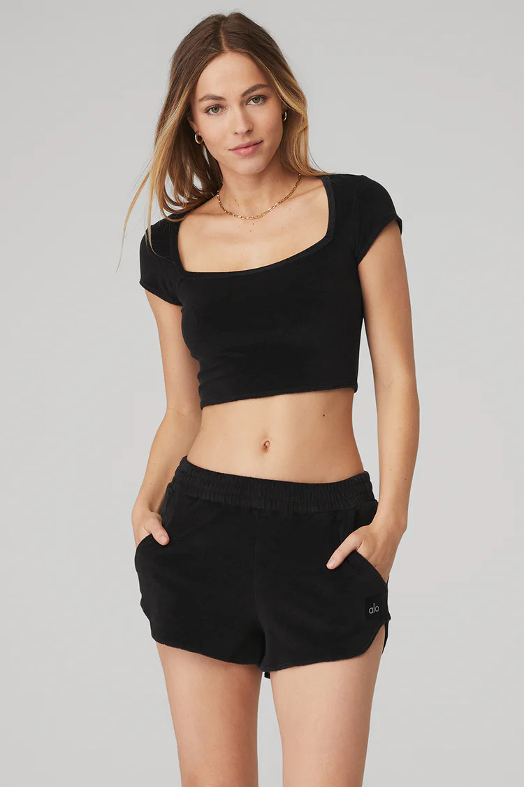 Terry Beachside Short Sleeve - Black | Alo Yoga (US)
