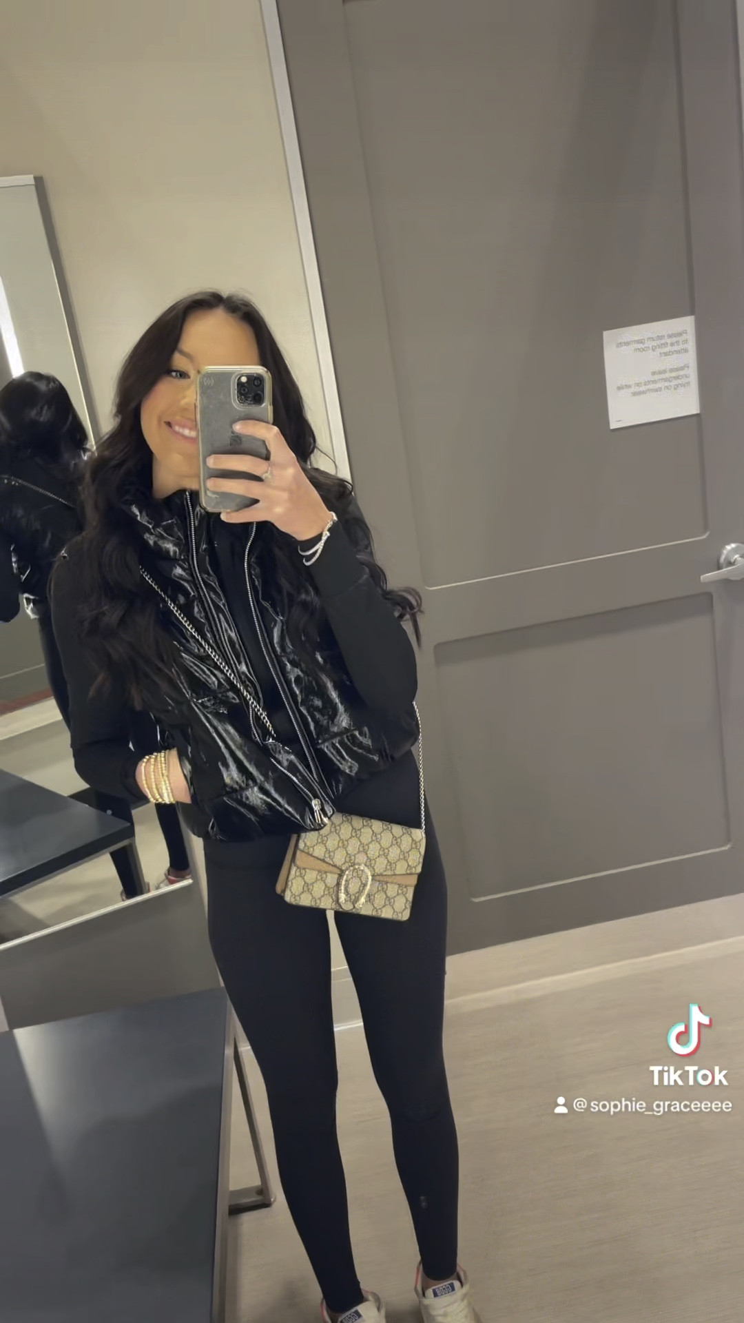 Black puffer vest- all black workout set-shiny cropped puffer vest 

#LTKfindsunder50 LTKFestiveSaleES LTKFestiveSaleNL