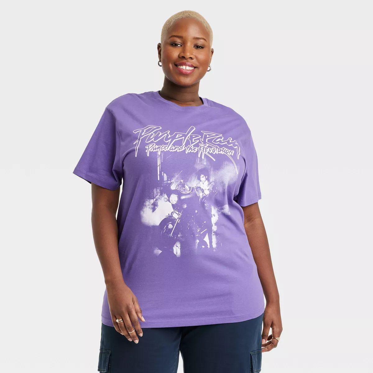 Women's Purple Rain Prince Short Sleeve Graphic T-Shirt - Purple | Target