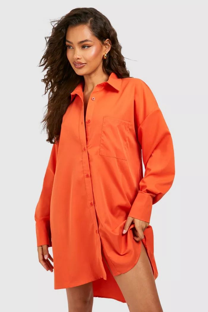 Poplin Ultimate Oversized Shirt Dress | boohoo (US & Canada)