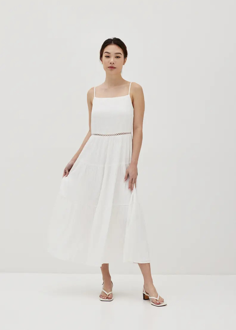 Carla Square Neck Lace Dress | Love, Bonito Hong Kong