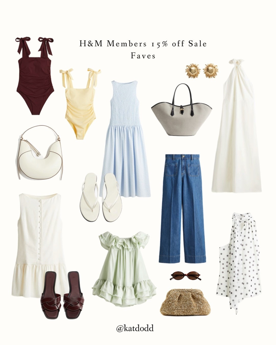 h&m members 15% off sale faves 🤍 

summer dress, H&M, sale, summer holiday inspo, swimwear, bag, sunglasses, sandals, butter yellow, linen

#LTKsale #LTKsummer #LTKuk