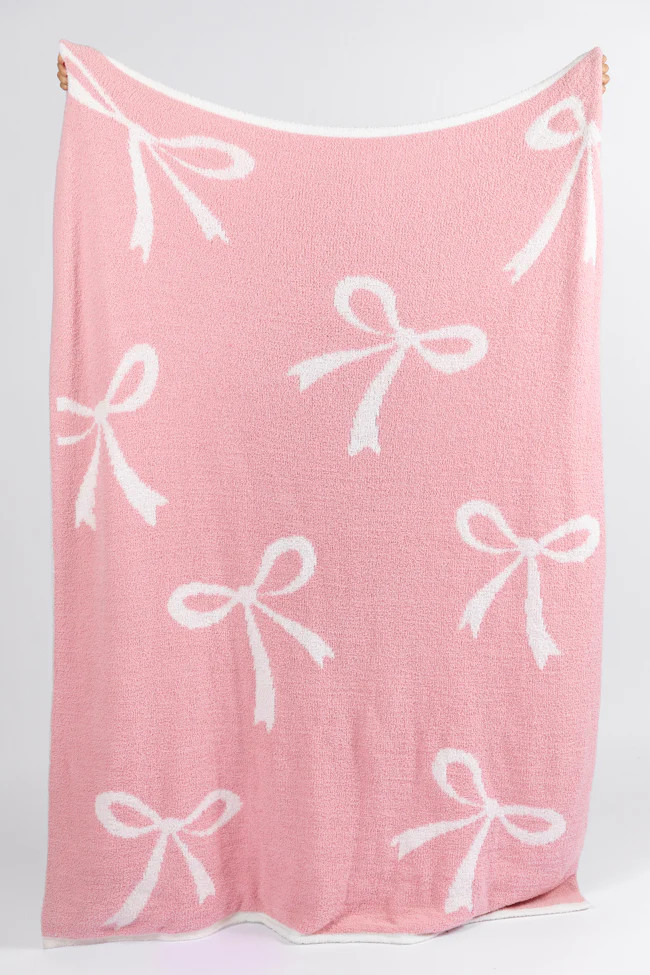 Make Me Believe Pink Bow Blanket DOORBUSTER | Pink Lily