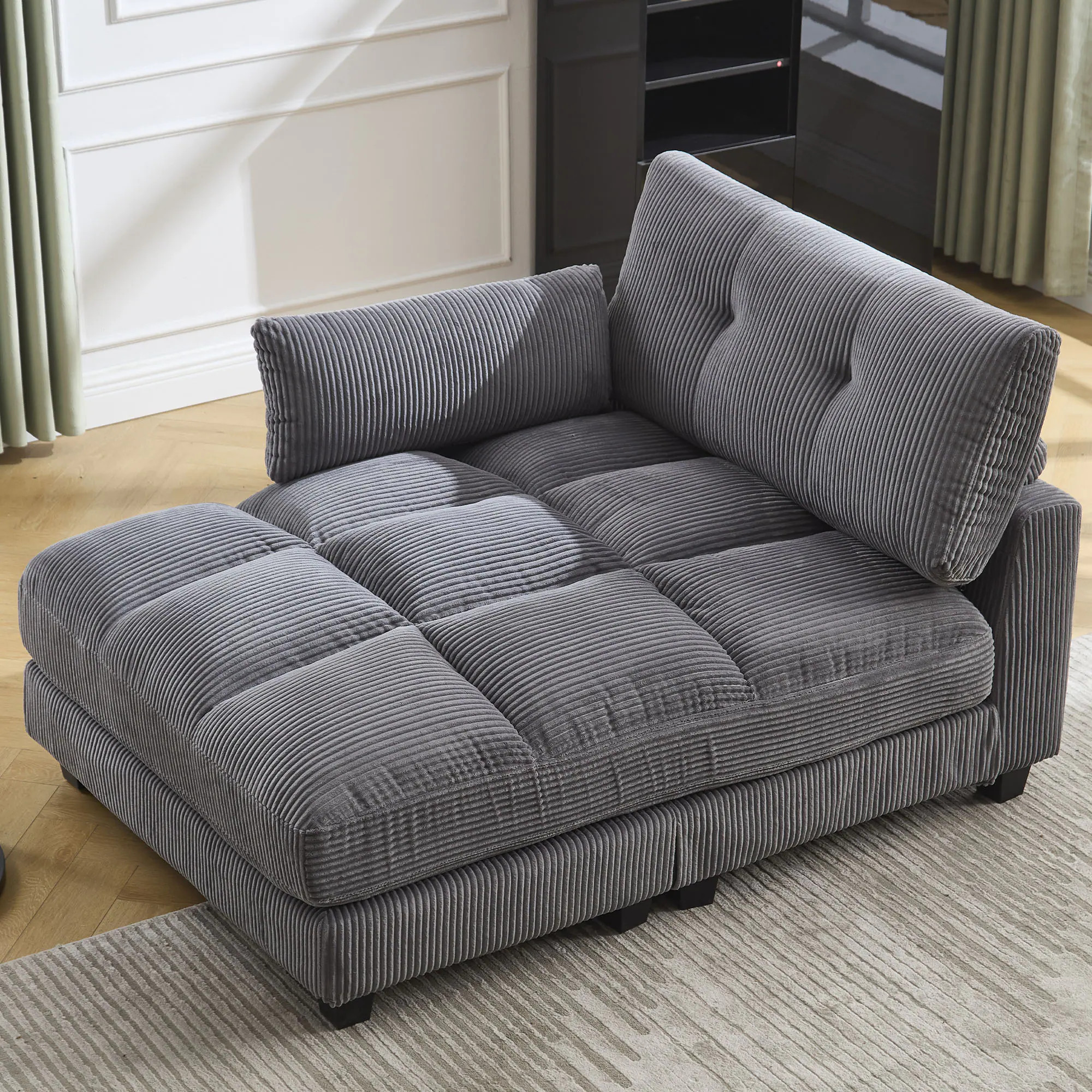LOVMOR Sleeper Sofa Couch Bed Oversized Chaise Lounge Chair Cozy Cloud Couch | SF-J-W1568S00163 | Lowe's