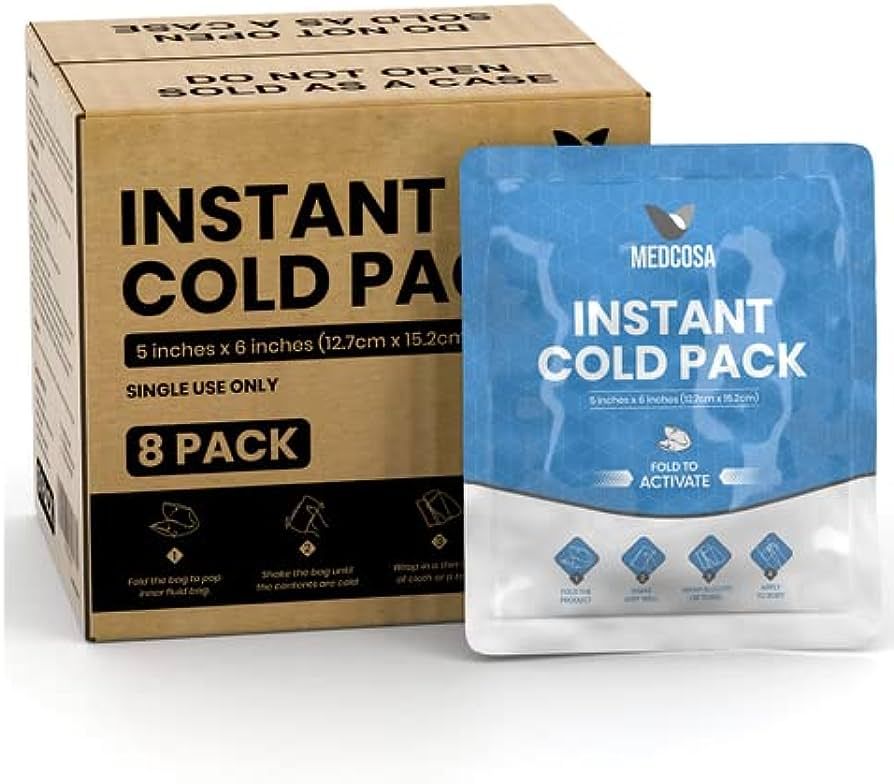 Medcosa Instant Ice Pack | “Squeeze, Shake, Activate” | Cold Disposable Ice Pack for R.I.C.E.... | Amazon (US)