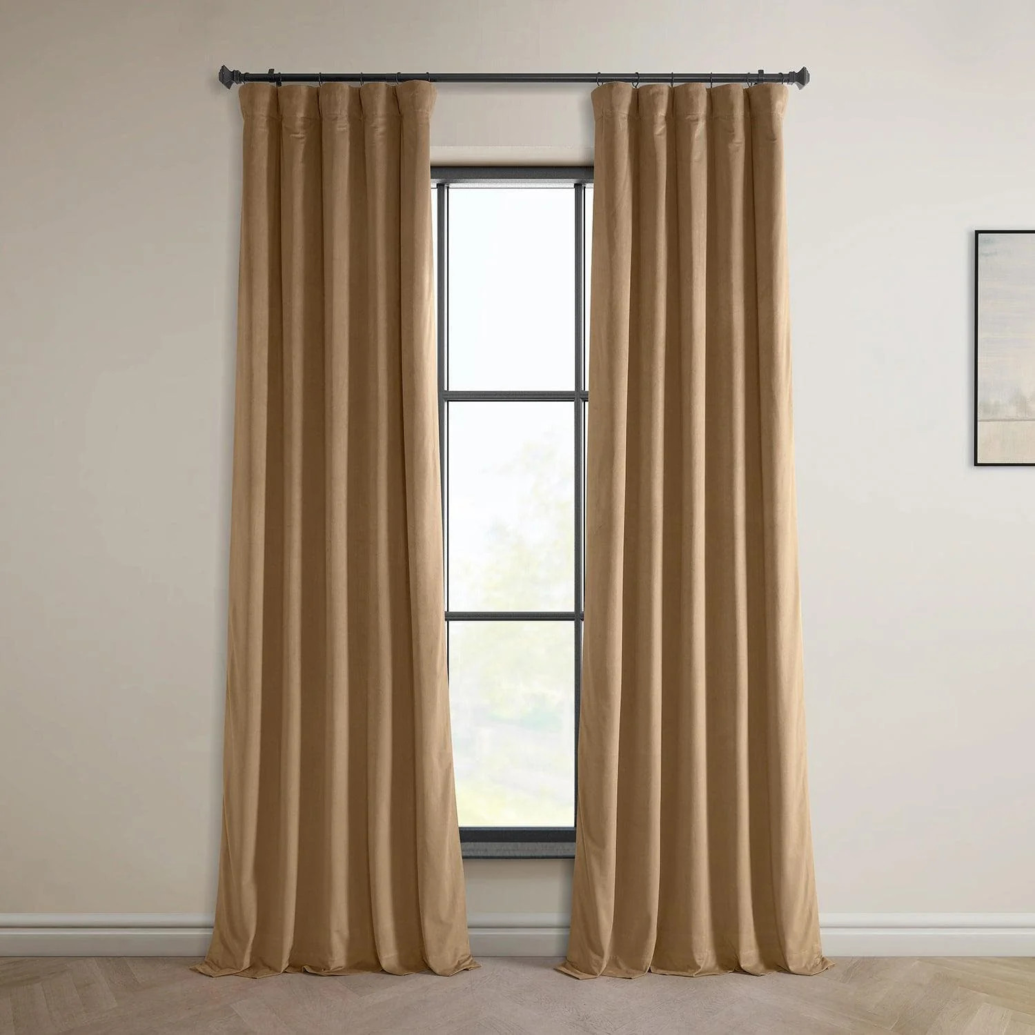 Spiced Rum Heritage Plush Velvet Room Darkening Curtain | Half Price Drapes