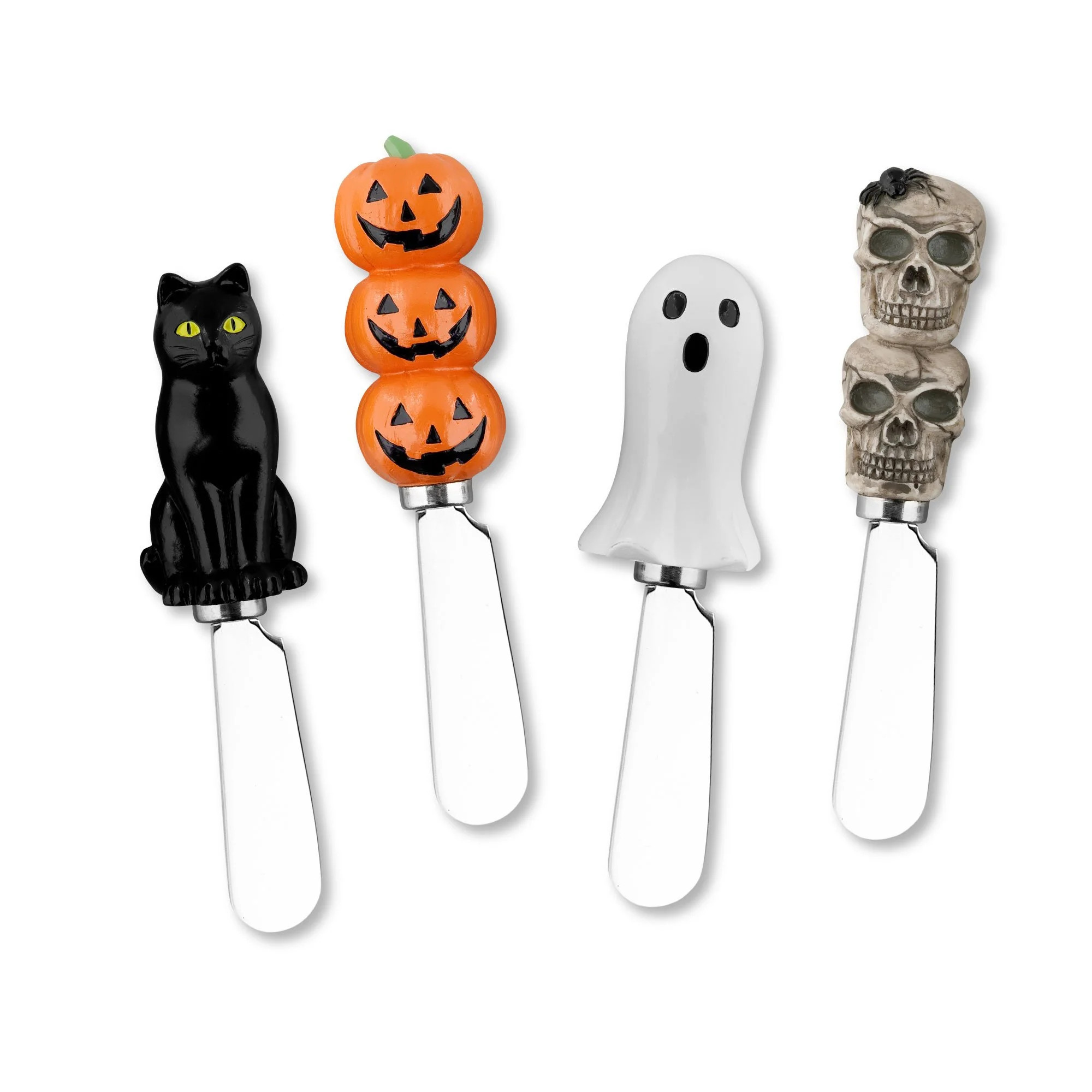 Mr. Spreader 4-Piece Halloween Hand Painted Resin Handle with Stainless Steel Blade Cheese Spread... | Walmart (US)