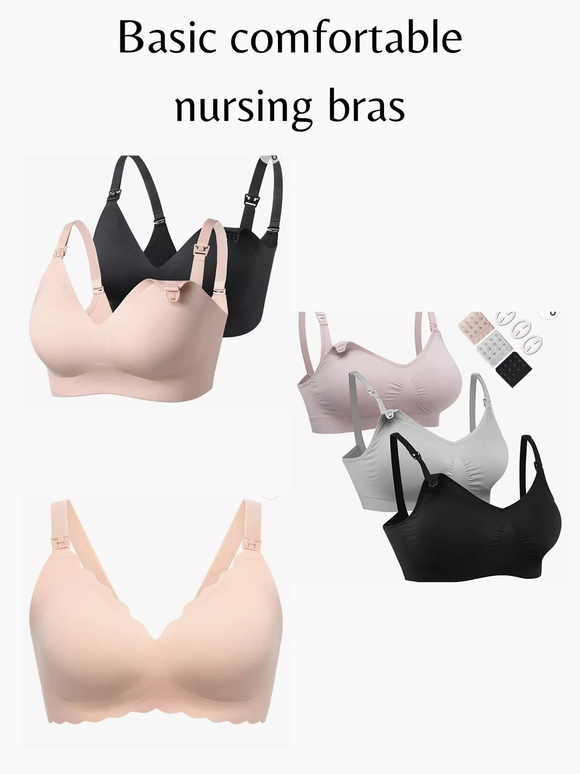 Comfortable nursing bras