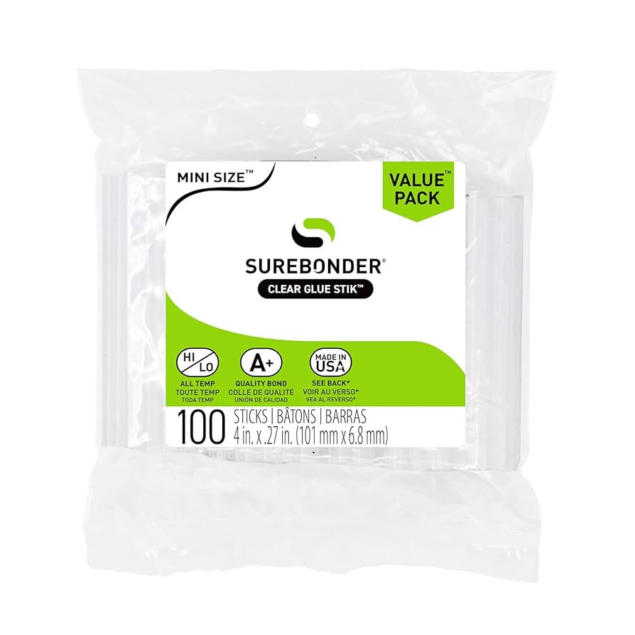 Surebonder DT-100 Made in the USA All Purpose Stik-Mini Glue Sticks-All Temperature-5/16"D, 4"L H... | Amazon (US)