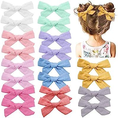 Baby Girls Hair Bows Clips Hair Barrettes Accessory for Babies Infant Toddlers Kids (Light Color ... | Amazon (US)