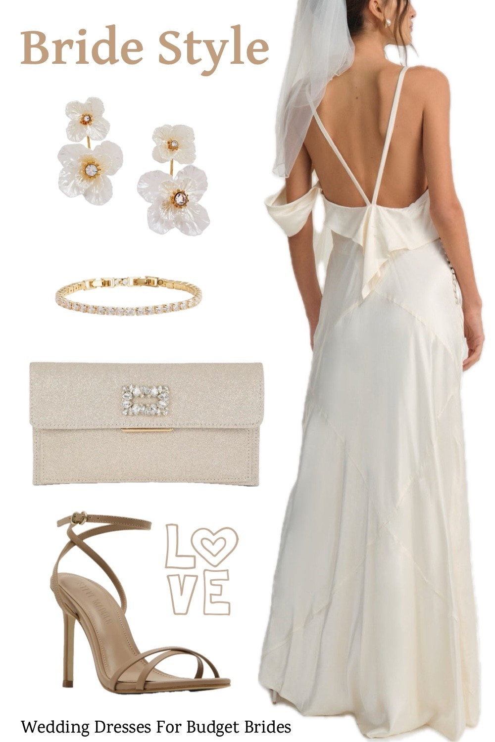 Affordable wedding day outfit idea for the bride to be. Bridal dress is around $319 at For Love & Lemons. Find the accessories at Nordstrom. 

Reception dress, courthouse elopement dress, long white dress, minimalist wedding dress, or microwedding dress. 

#LTKWedding #LTKSeasonal