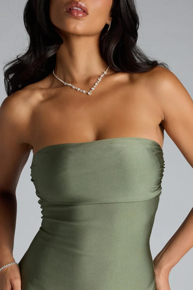 Cheryl Strapless Slit Mermaid Formal Dress | Windsor Stores