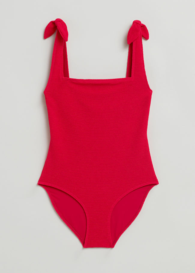 Textured Bow Tie Swimsuit | & Other Stories US