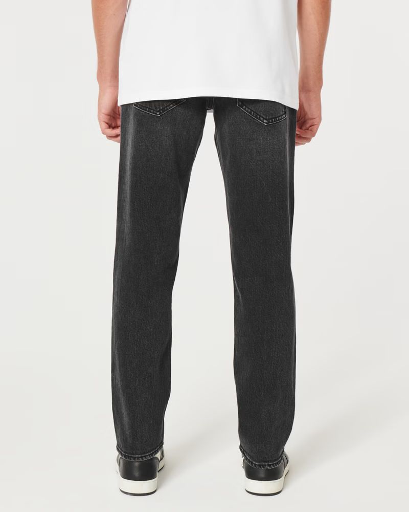 Faded Black Signature Slim Straight Jeans | Hollister (UK)