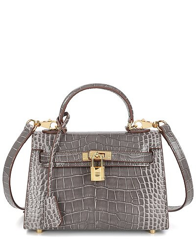 Alligator-Embossed Leather Crossbody | Gilt & Gilt City