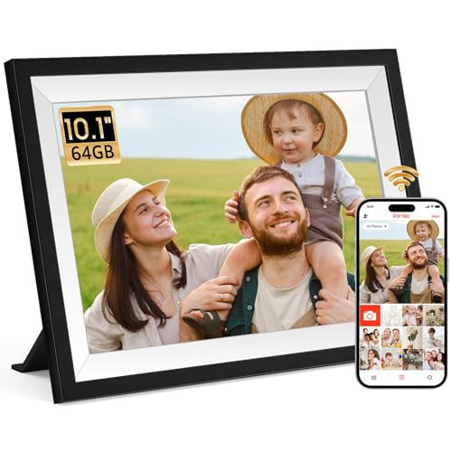 Frameo Digital Picture Frame 10.1 Inch Smart WiFi Digital Photo Frame with 64GB Memory, Electronic Picture Frame with 1280x800 IPS Touch Screen, Auto-Rotate&Slideshow, Easy Setup to Share Photo&Video | Amazon (US)