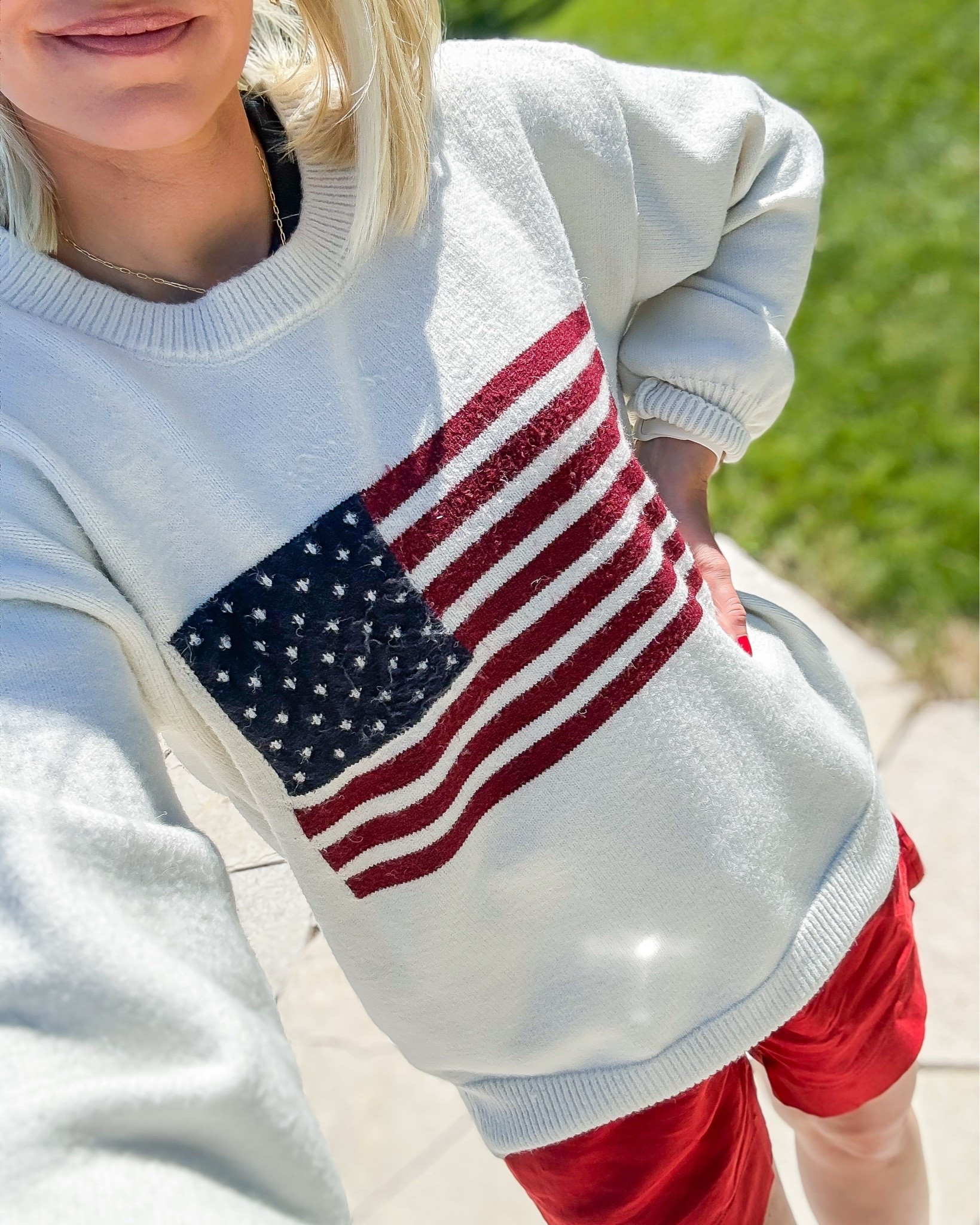 Do you have a flag sweater for the 4th of July? Mine is from Amazon and warning it does pull, but I still think it’s super cute! I linked some similar flag sweater options as well!

#LTKootd #LTKSeasonal #LTKOver40